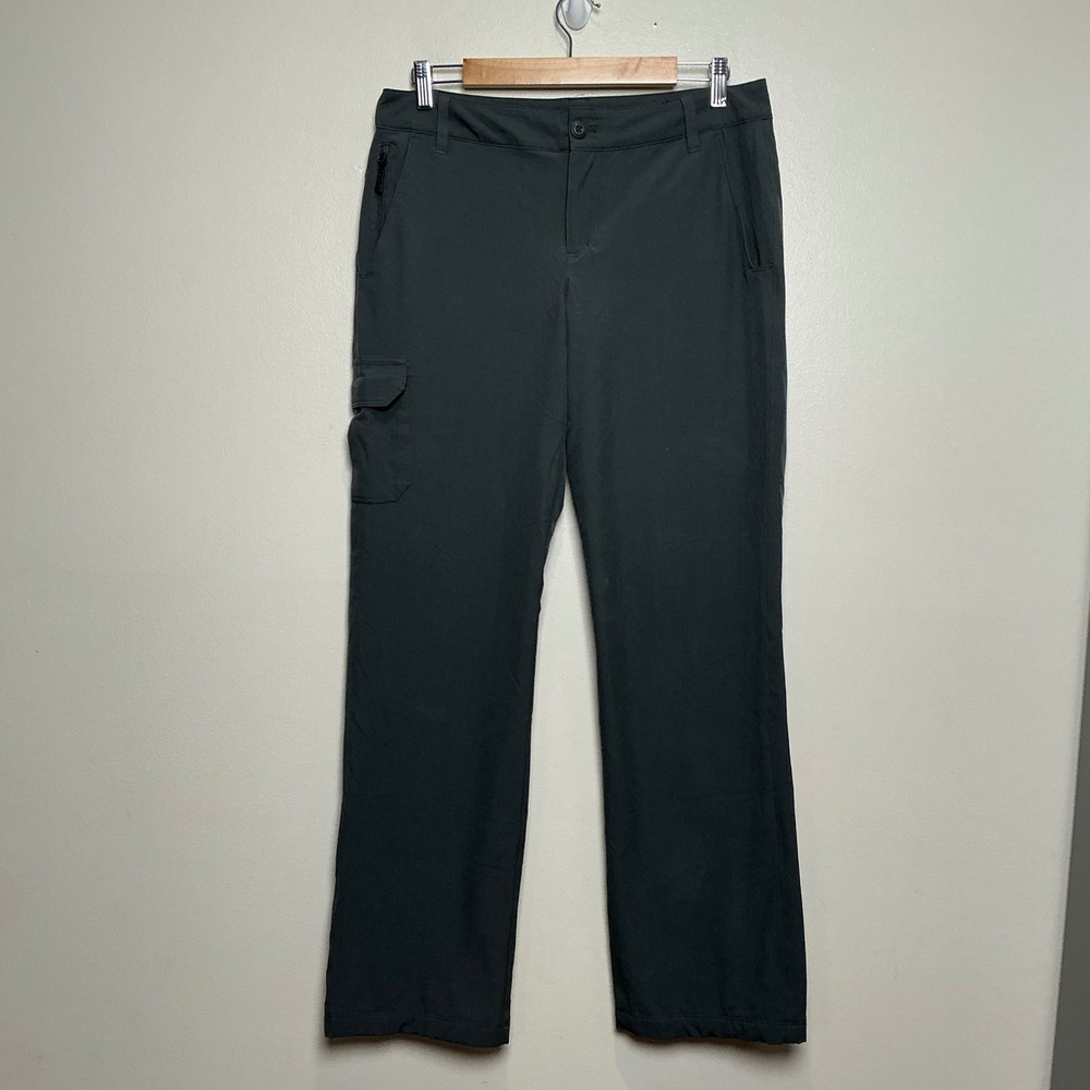 Eddie Bauer Guide Pro Lined Pants Womens 6 Gray Fleece Hiking Cargo
